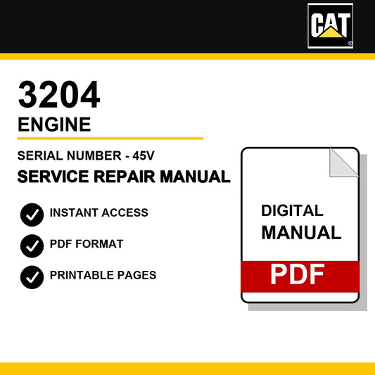 Caterpillar 3204 Engine Serial Number - 45V Service Repair Manual