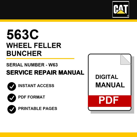 Caterpillar 563C Wheel Feller Buncher Serial Number - W63 Service Repair Manual