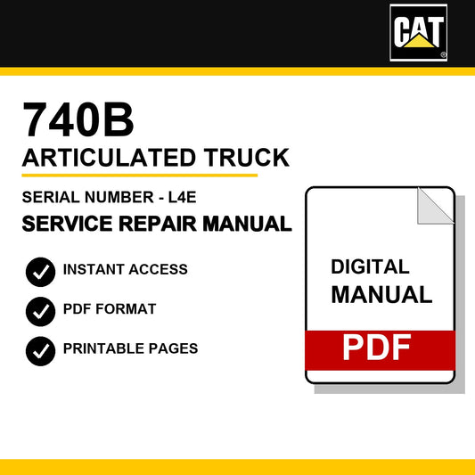 Caterpillar 740B Articulated Truck Serial Number - L4E Service Repair Manual
