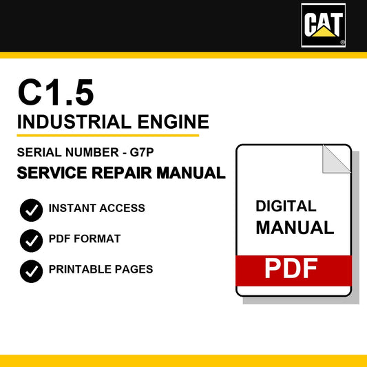 Caterpillar C1.5 INDUSTRIAL ENGINE Serial Number - G7P Service Repair Manual