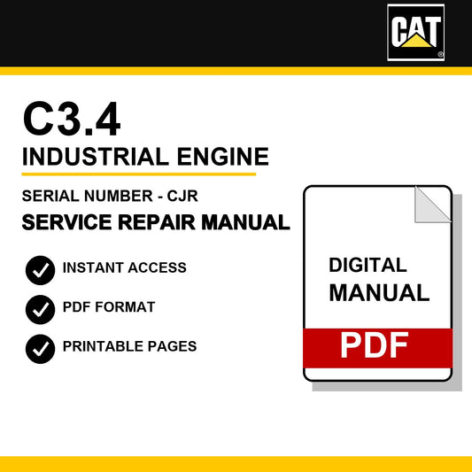 Caterpillar C3.4 Industrial Engine Serial Number - CJR Service Repair Manual