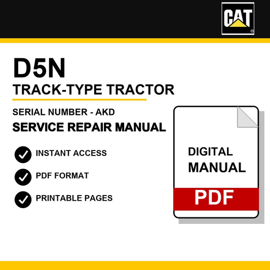 Caterpillar D5N Track-Type Tractor Serial Number - AKD Service Repair Manual