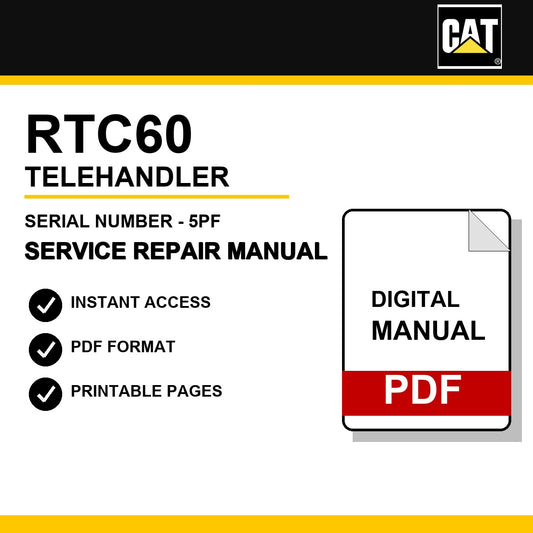 Caterpillar RT50 Telehandler Serial Number - 5PF Service Repair Manual