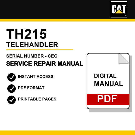 Caterpillar TH215 Telehandler Serial Number - CEG Service Repair Manual